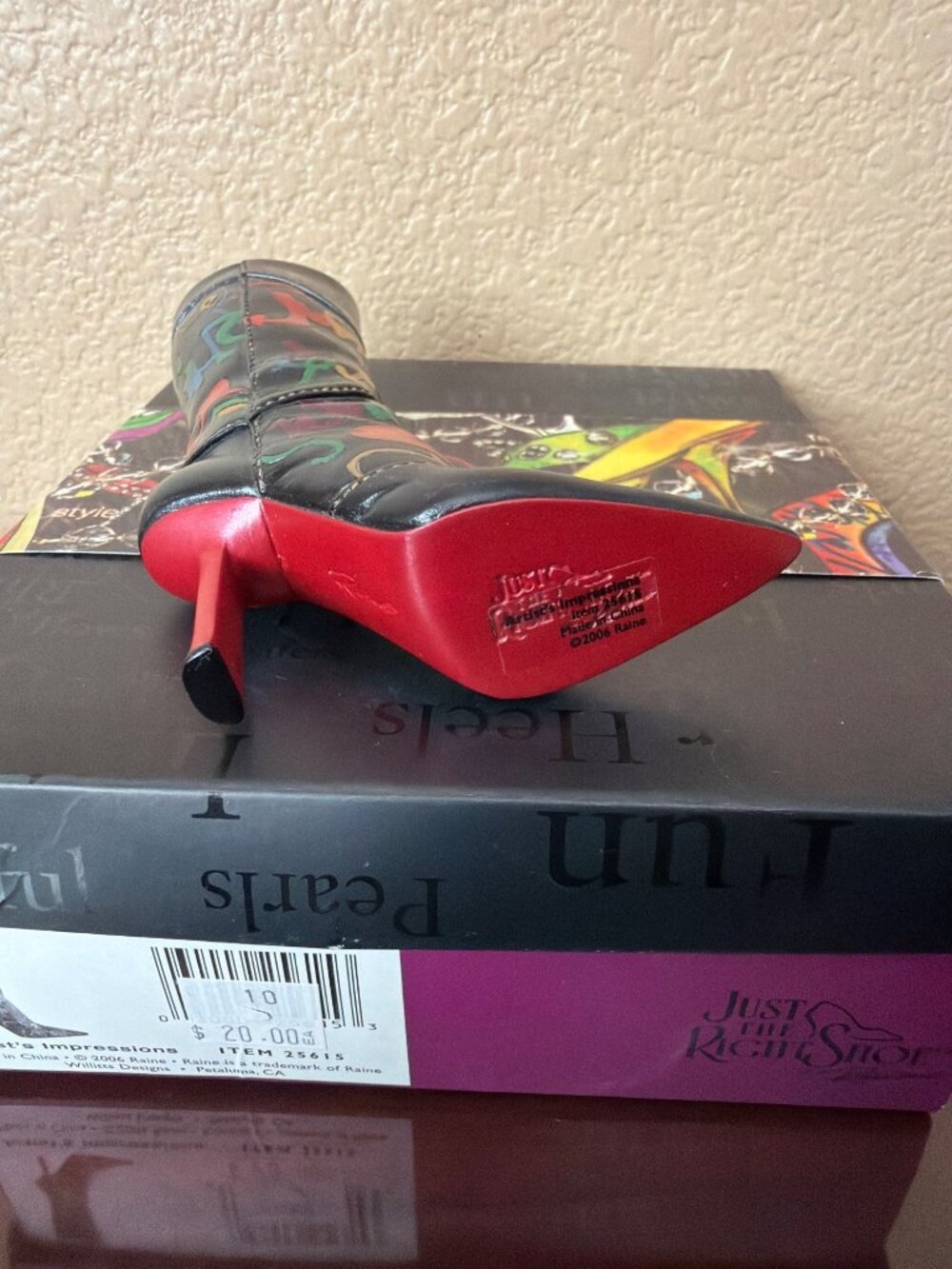 2006 Just the Right Shoe by Raine “Artists Impressions” Mini Shoe Figurine NEW - Picture 9 of 11